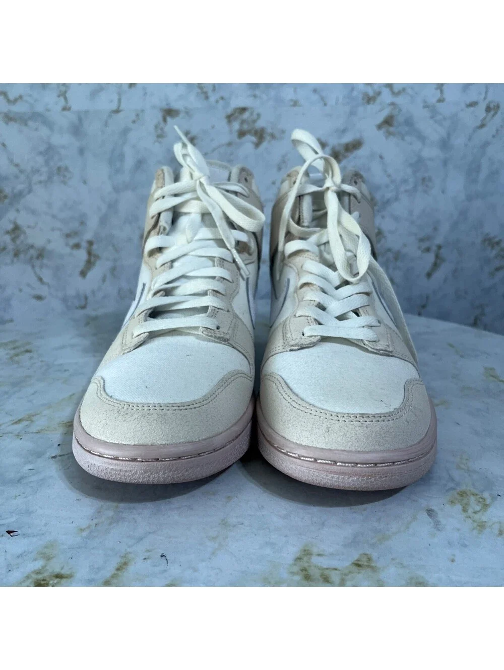 Nike Dunk High Retro Premium Men's Size 9 Shoes White Pink Athletic Sneakers